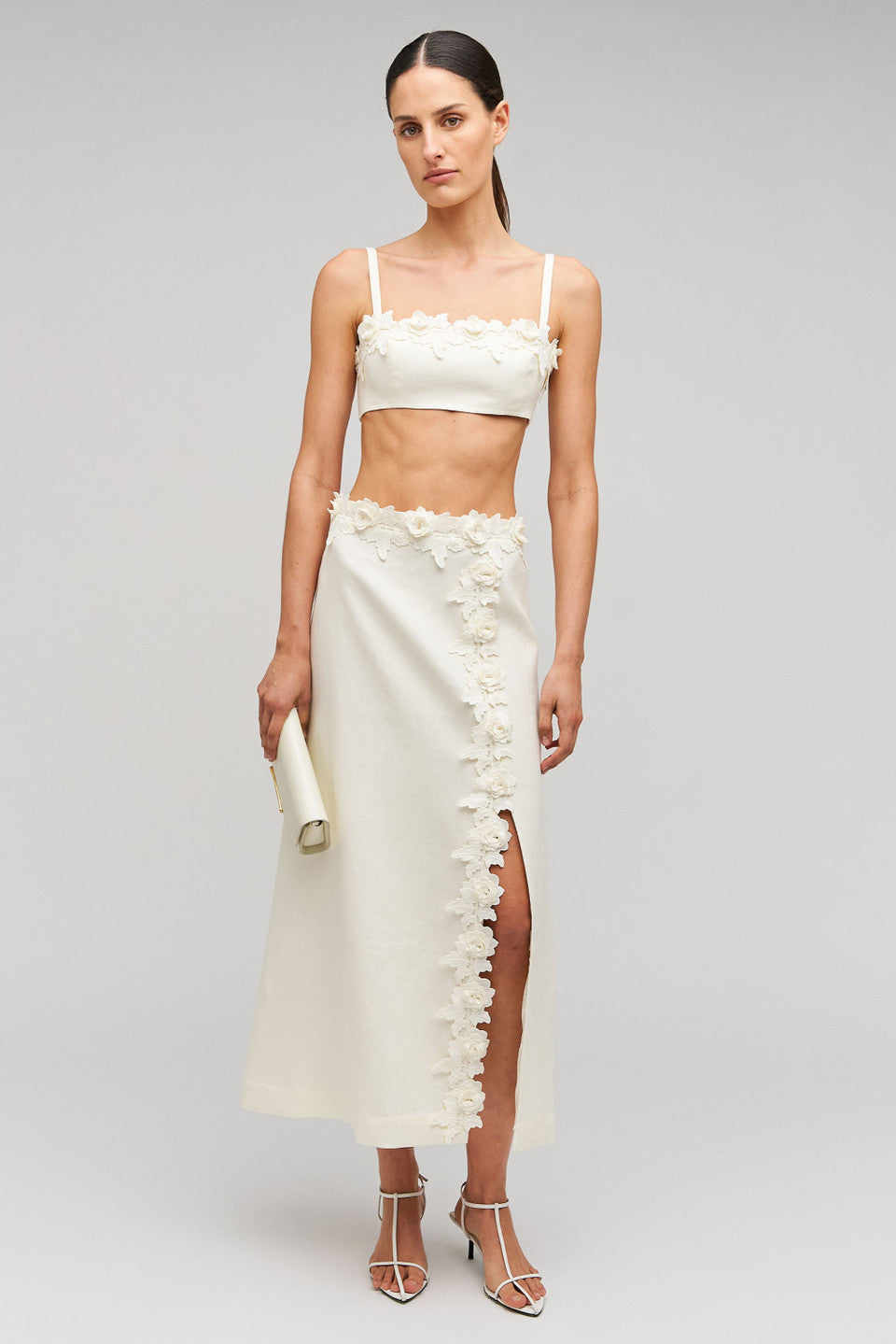 Rosebud lace skirt