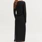 Gathered lyocell cashmere dress