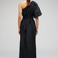 One shoulder dress black