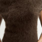 Brushed cashmere top mocha
