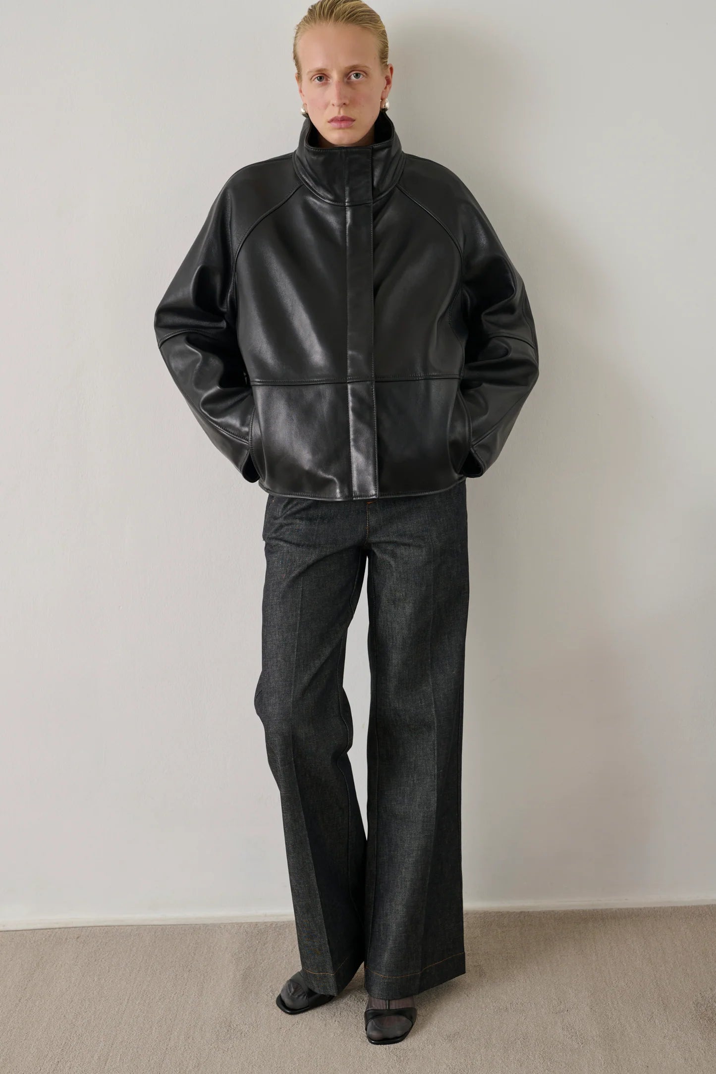 Gamma supple leather jacket
