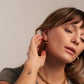 Gold T bar drop earrings