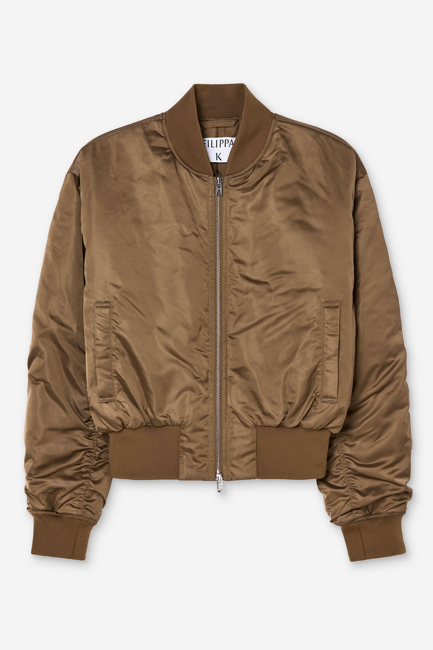 Nylon zip jacket - nougat