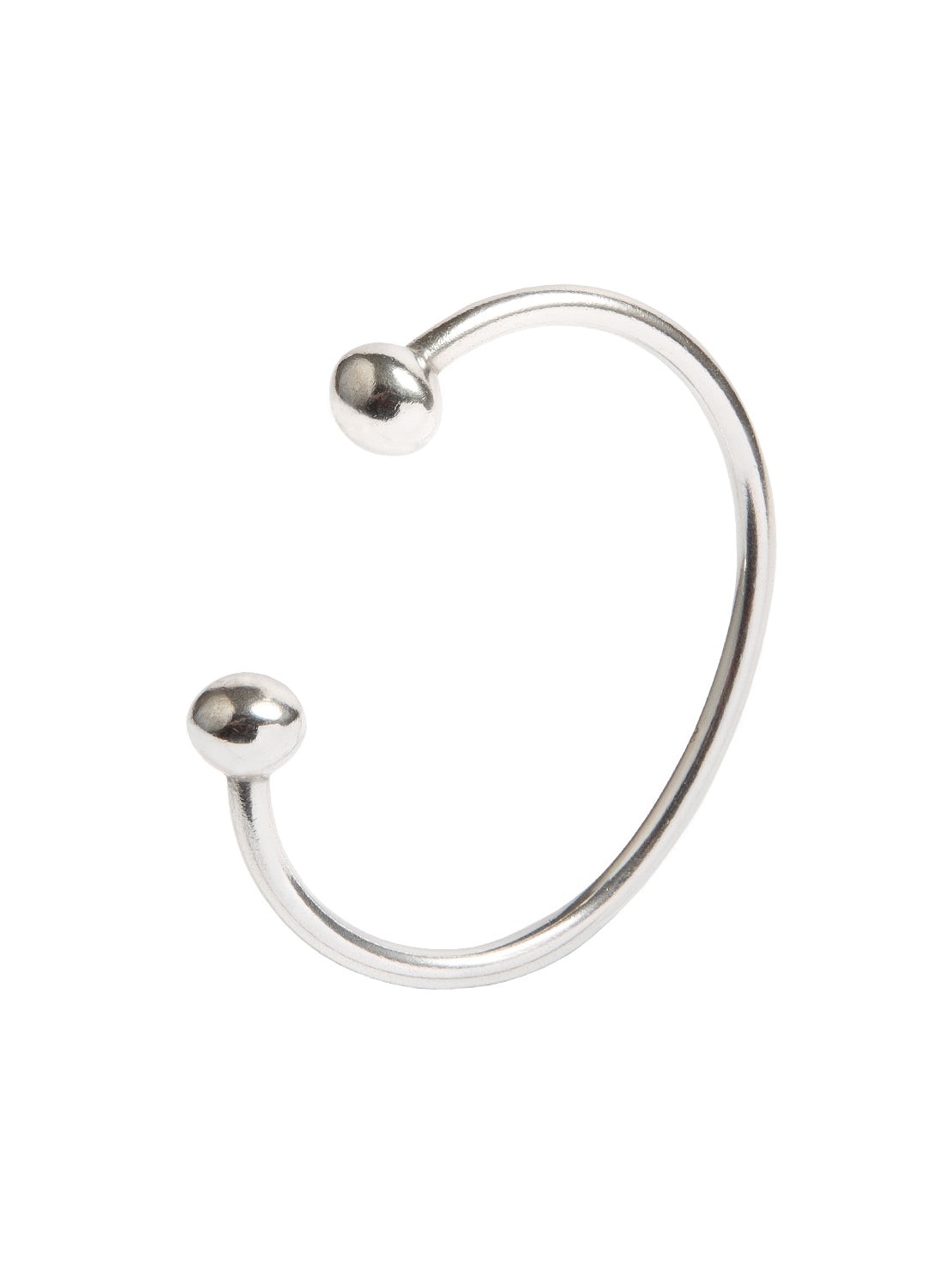 Silver torque bangle