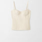 Double knit singlet feather white