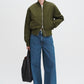 Nylon zip jacket midnight green