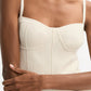 Double knit singlet feather white
