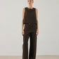 Harry trouser in waffle cotton - chocolate