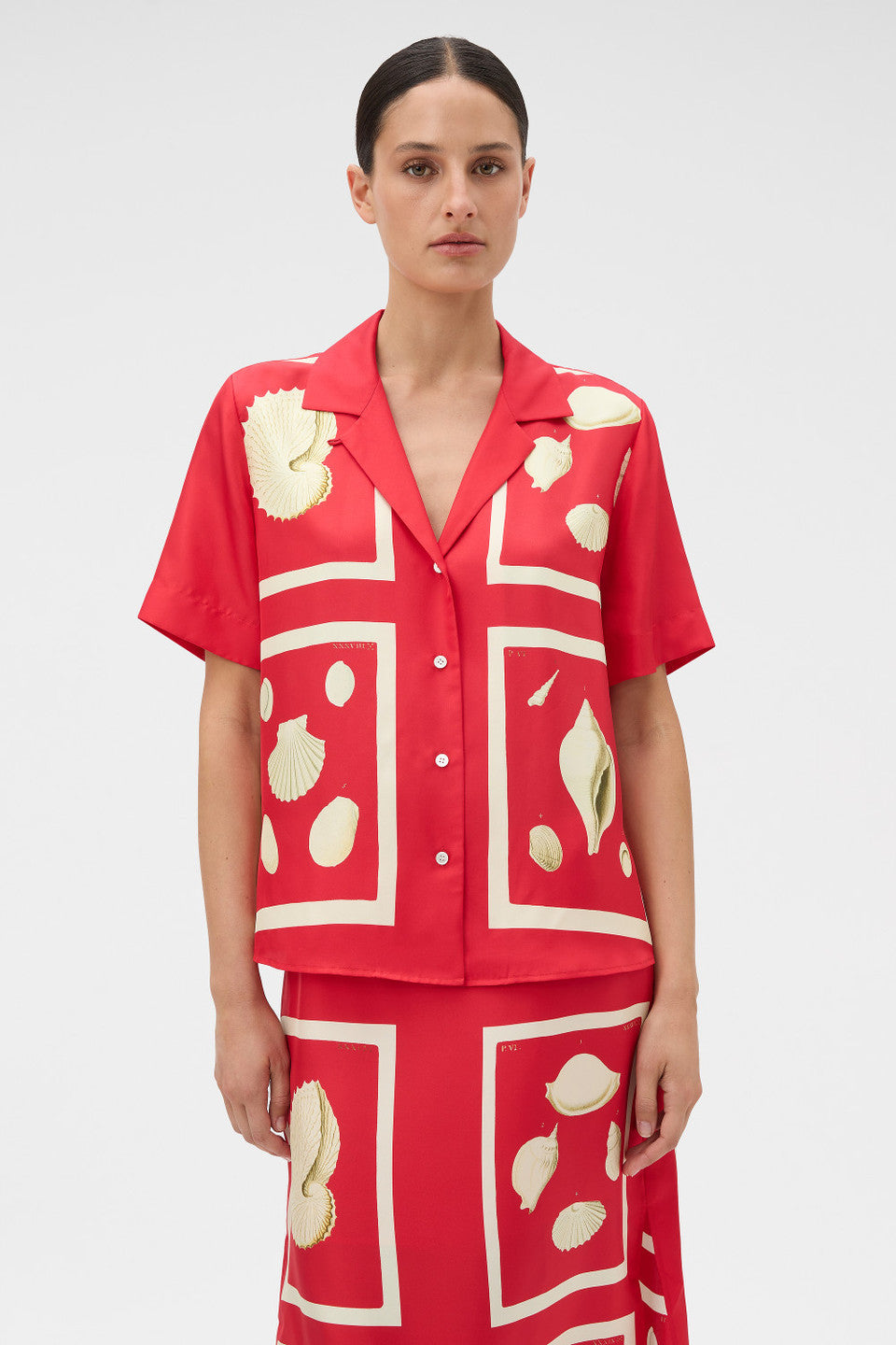 Camp shirt red ribbon