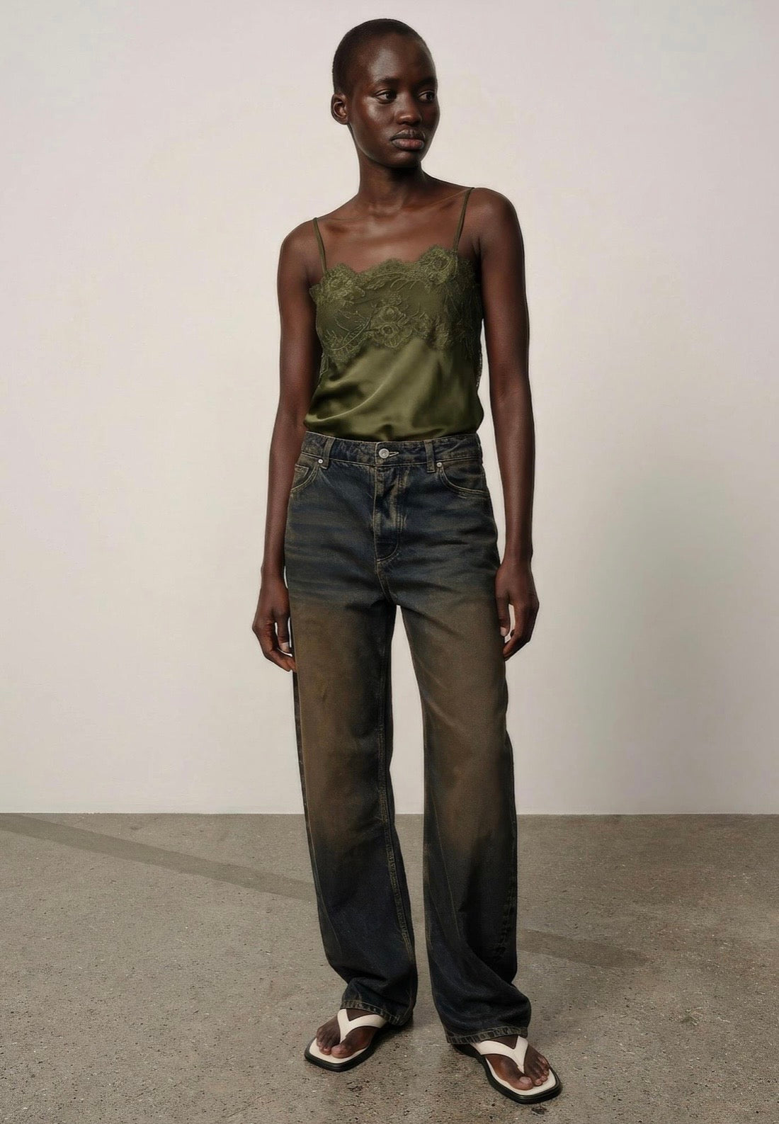 Linnea lace top - green