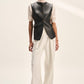Decor sleeveless jacket in black
