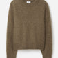 Fluffy sweater in olive green
