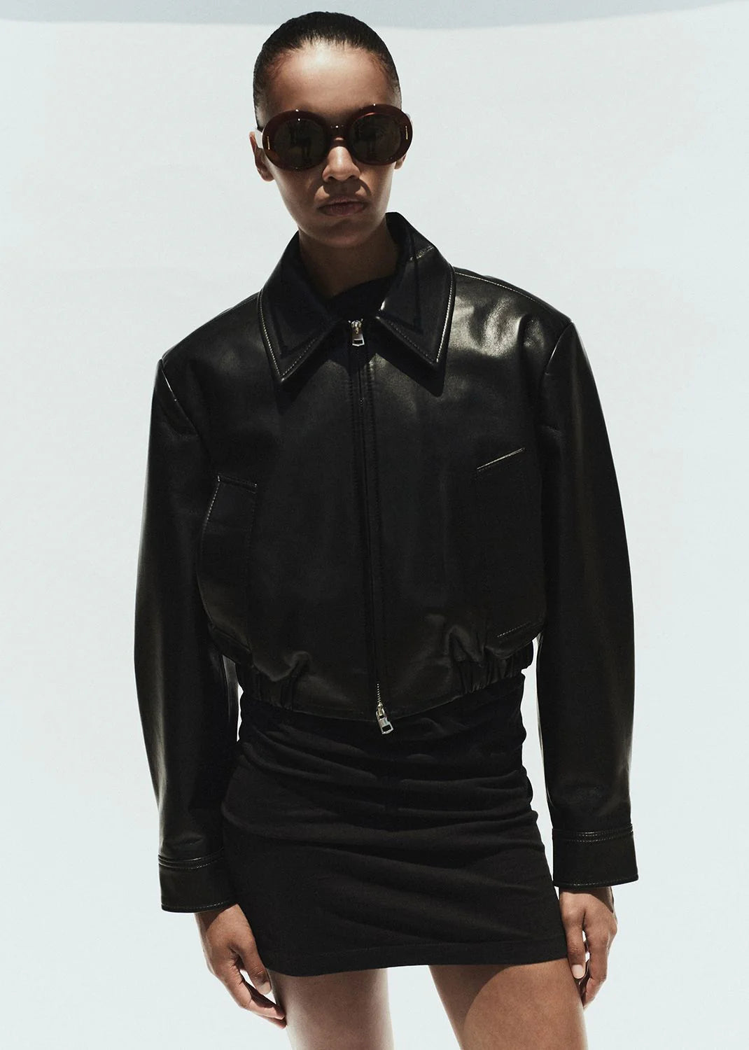 Nahla cropped jacket in navy
