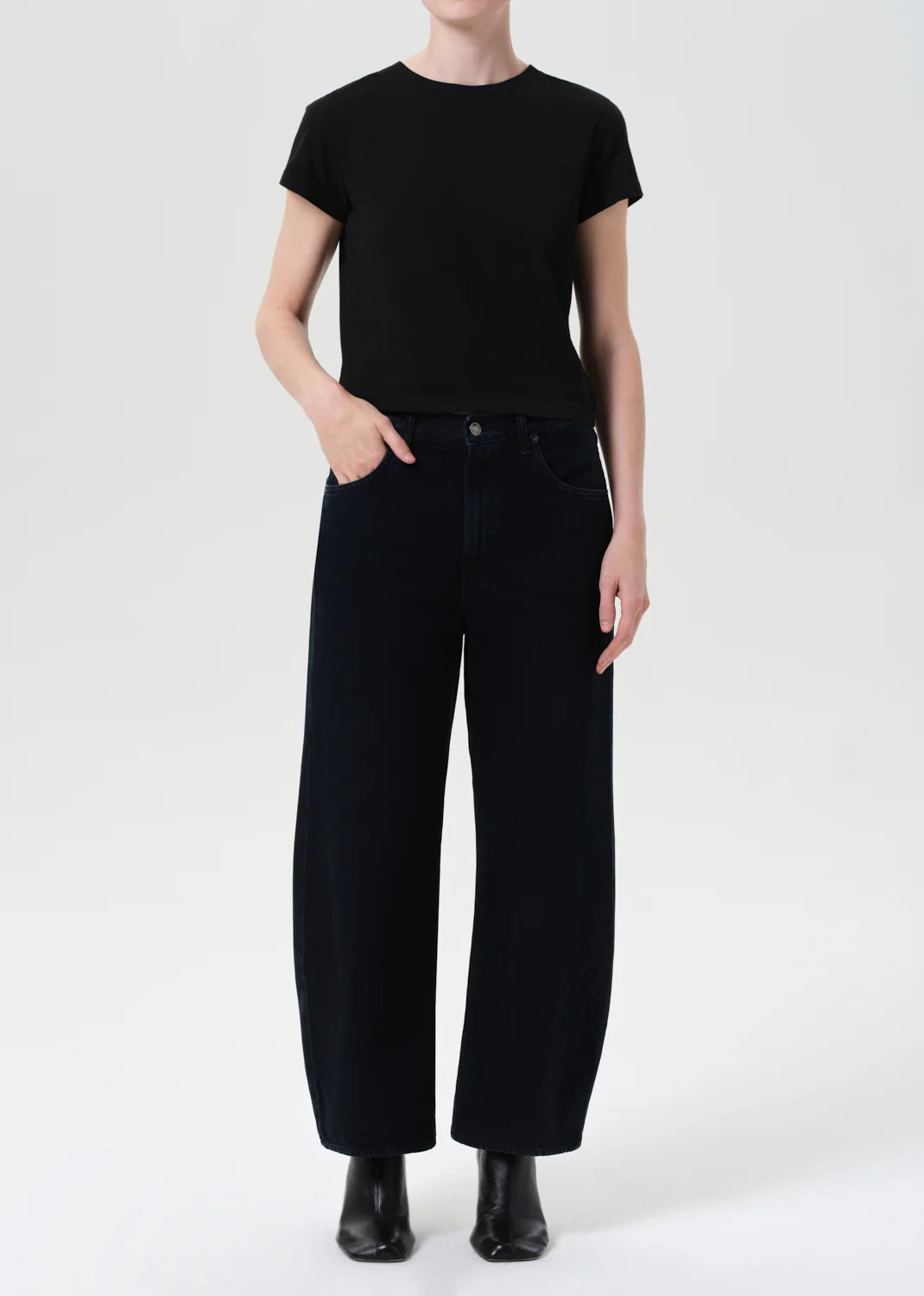 Low cure jean in crushed