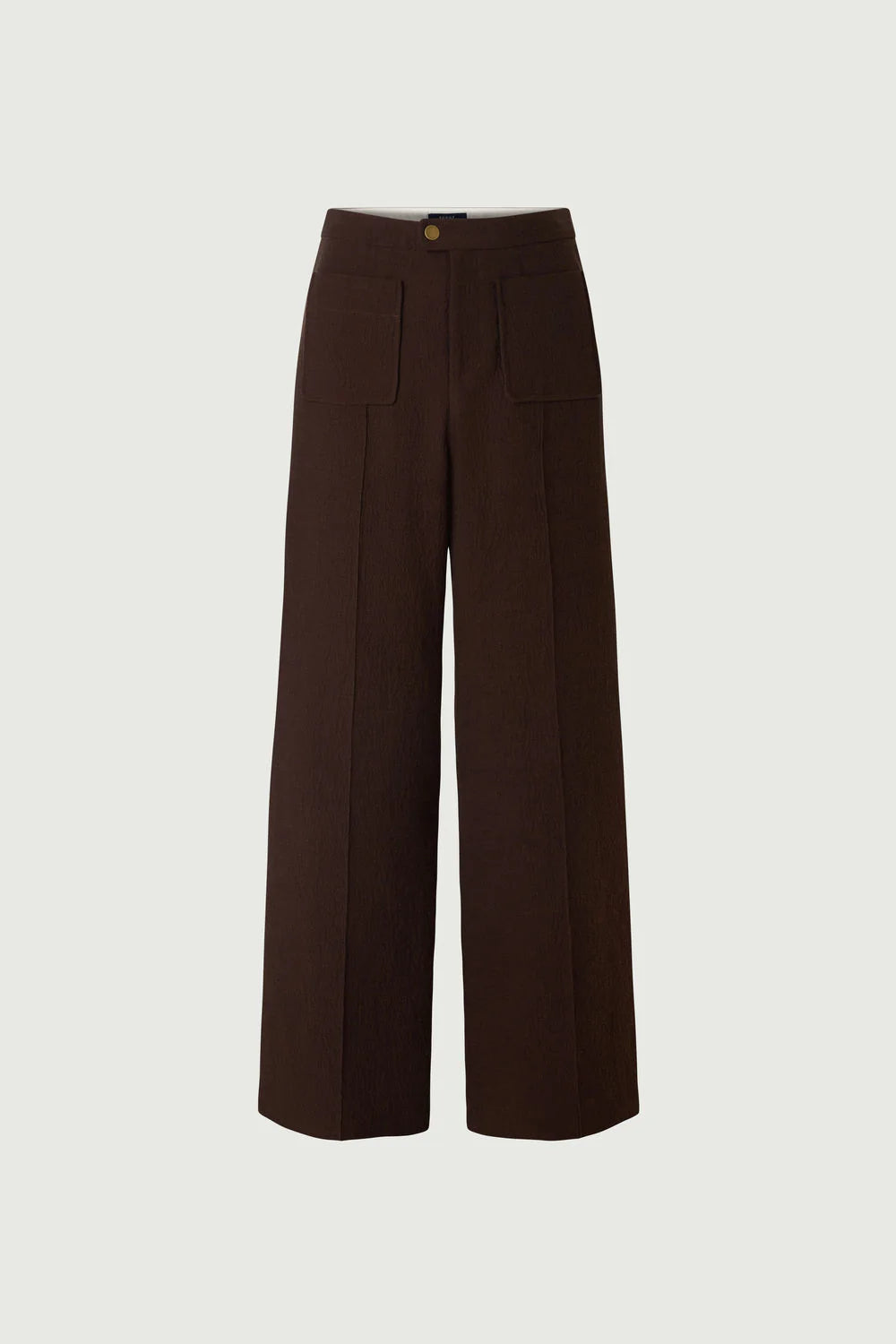 Harry trouser in waffle cotton - chocolate