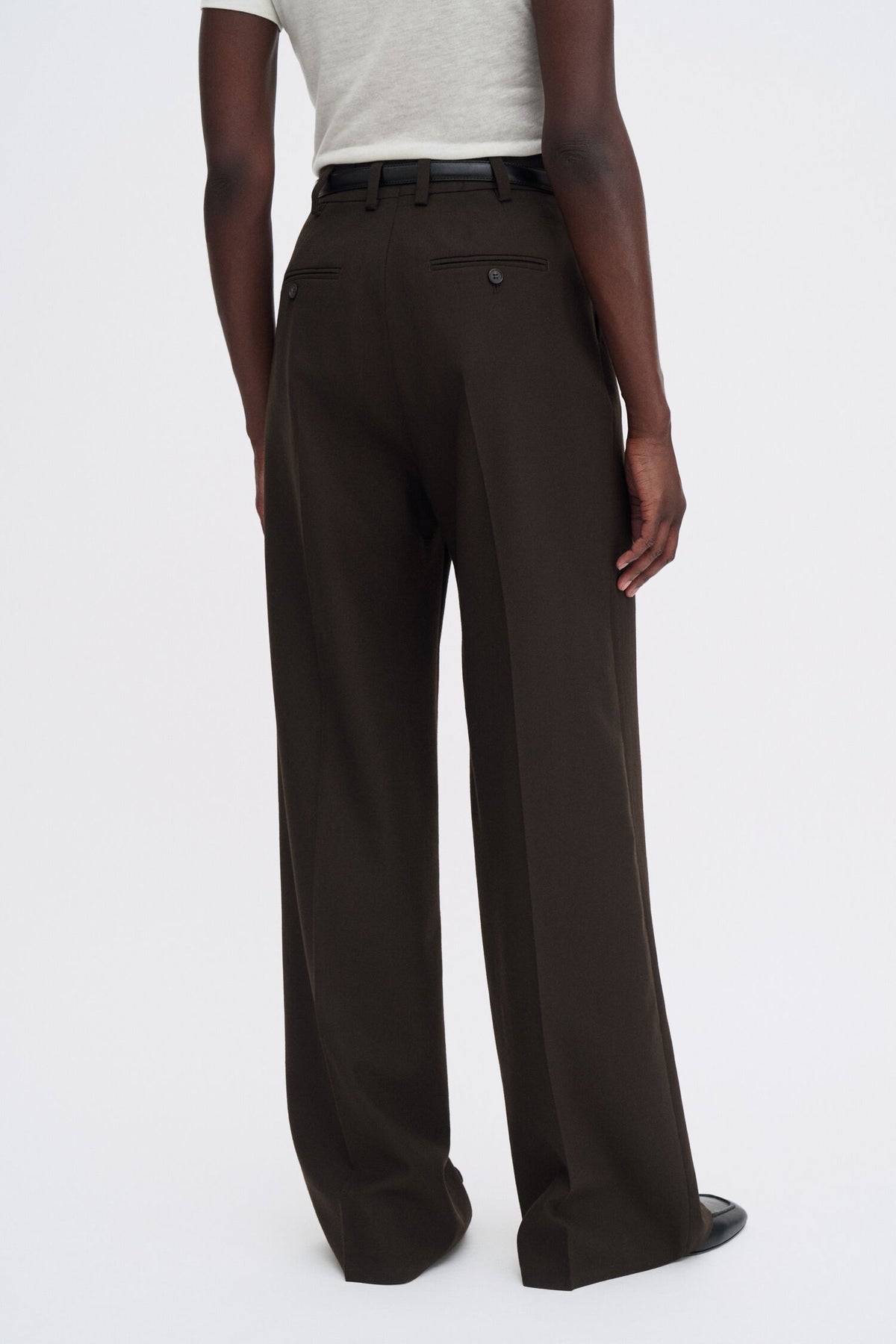 Darcey wool trouser - chocolate
