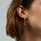 Small gold t bar earrings