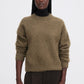 Fluffy sweater in olive green