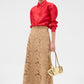 Poppy lace skirt camel