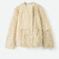 Shearling jacket chalk