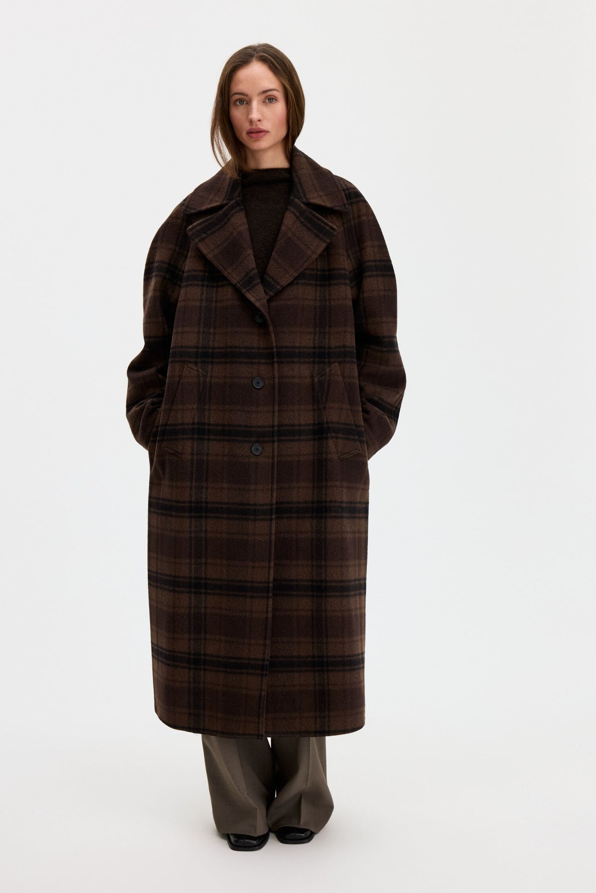Vented coat - brown