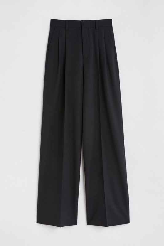Darcey wool trouser - black