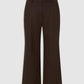 Kick flared cropped pants in espresso