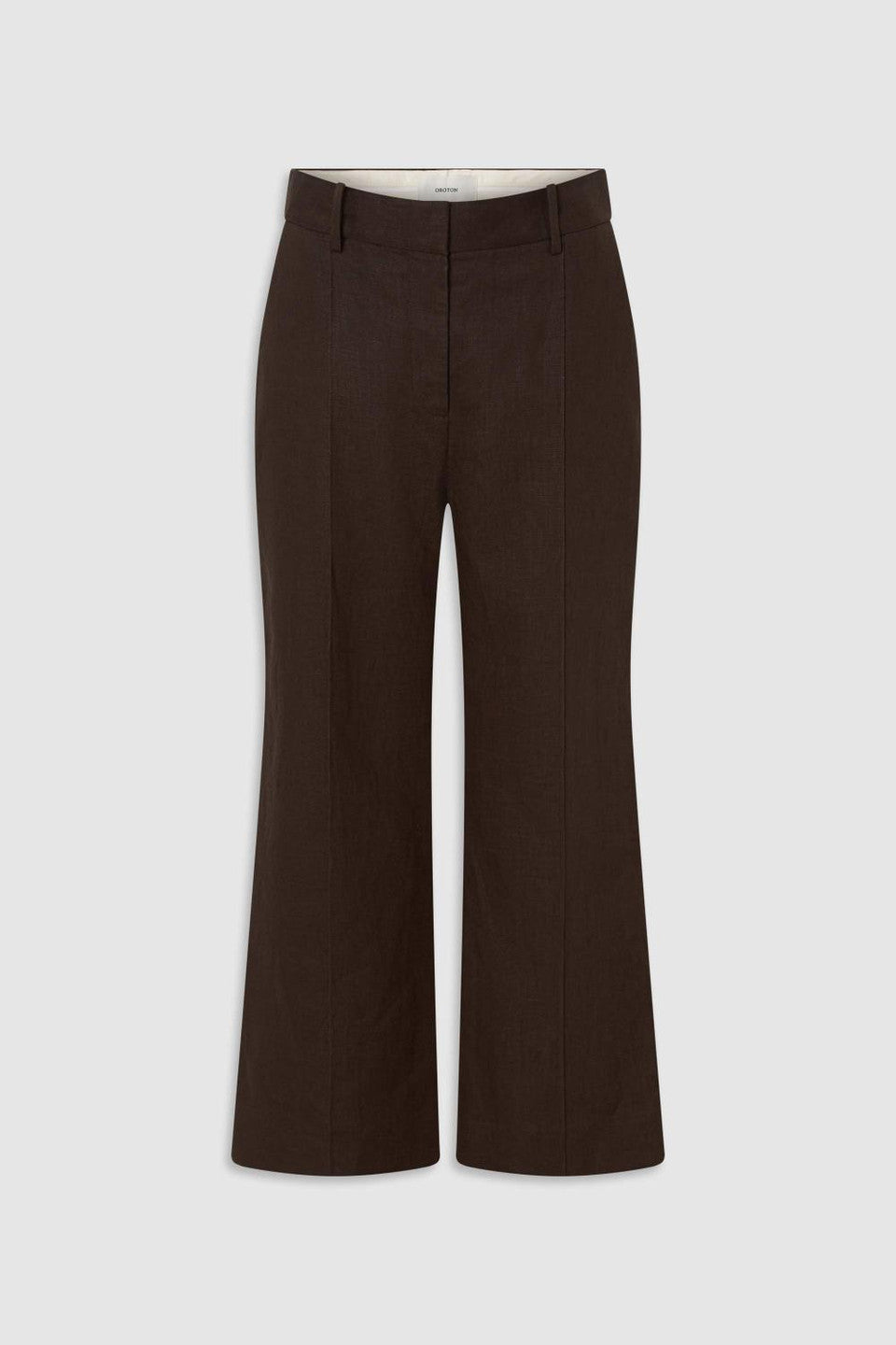 Kick flared cropped pants in espresso