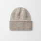 Brushed cashmere  beanie in greige