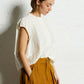 Danube blouse in crinkled cotton - vanilla