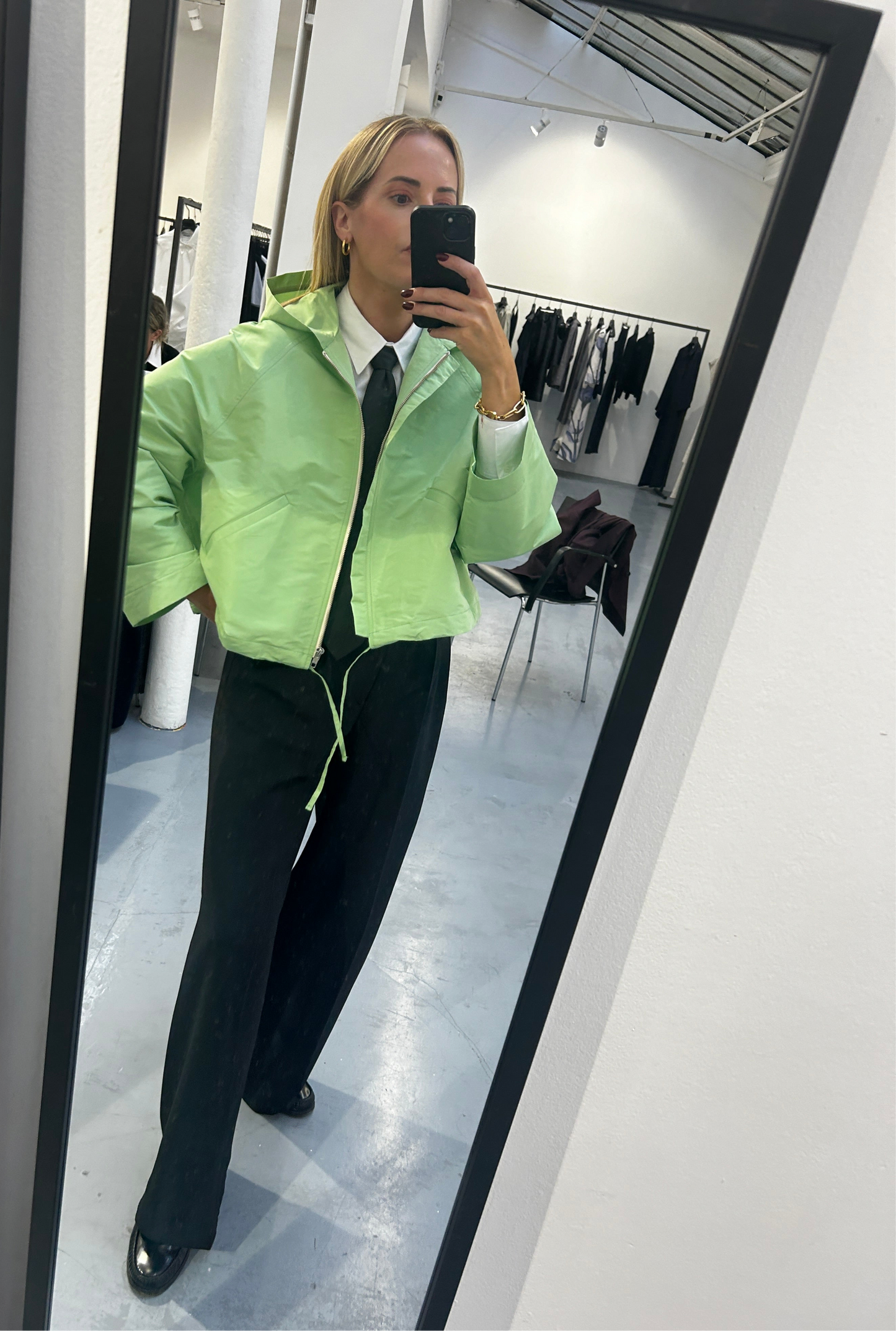 Cropped parka jacket