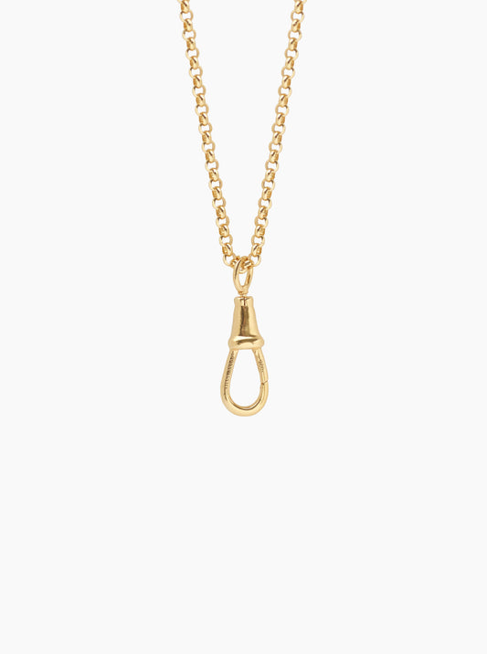 Gold belcher clip necklace