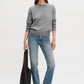 Soft wool crewneck sweater - grey melange