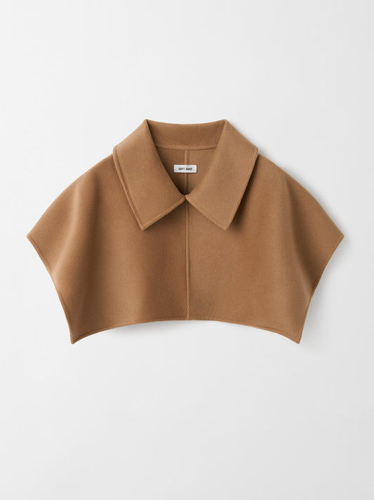 Woven collar camel