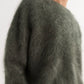 Brushed crewneck olive