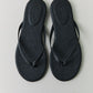 Woven flip flop black