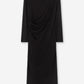 Gathered lyocell cashmere dress