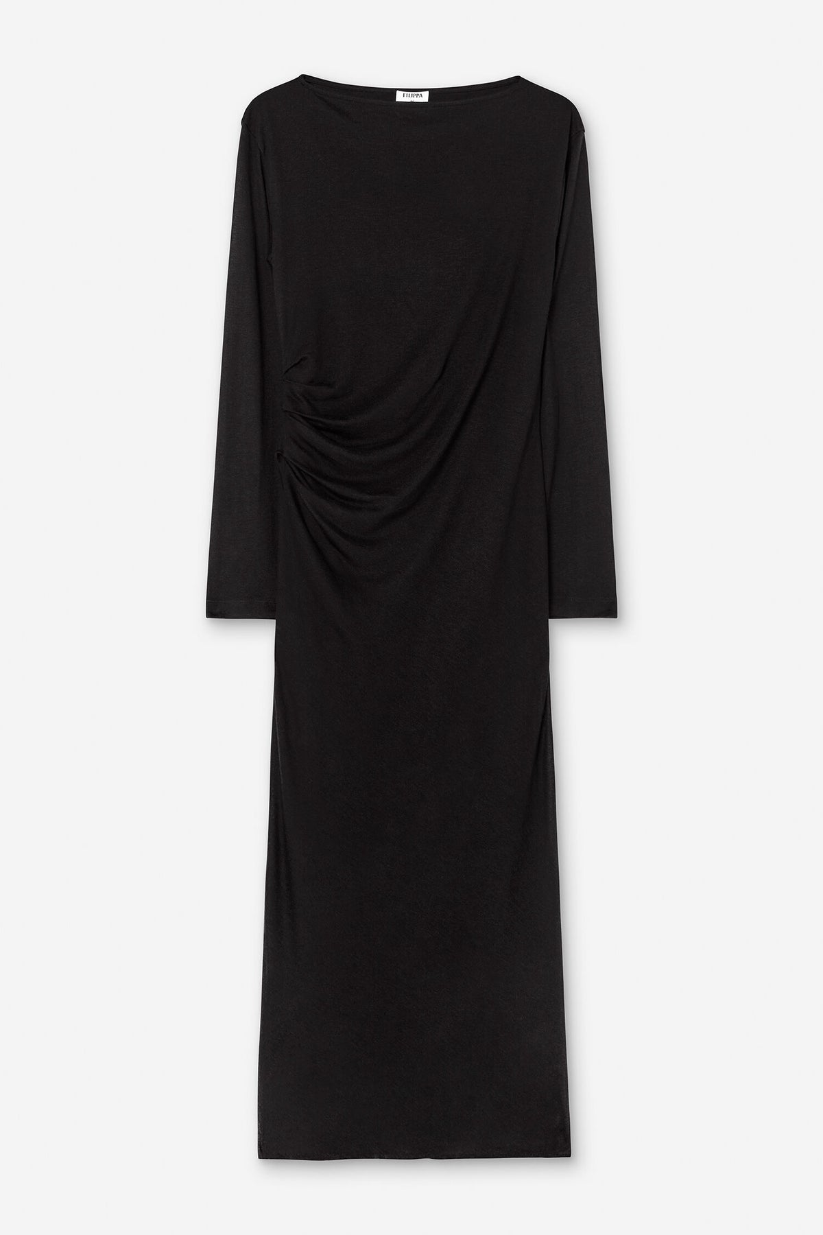 Gathered lyocell cashmere dress