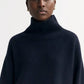 Navy boyfriend turtleneck