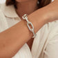 Medium silver oval link bracelet
