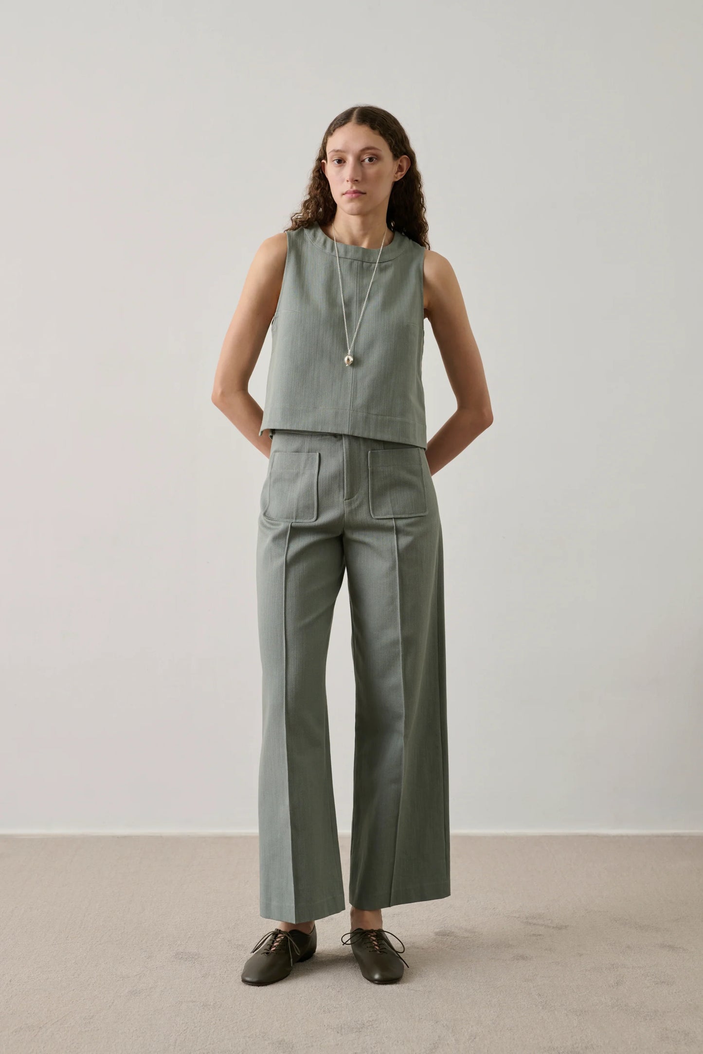 Harry trousers in cotton - pastel green