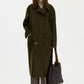 Amelia double coat - dark moss green