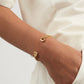 Gold stacking torque bangle