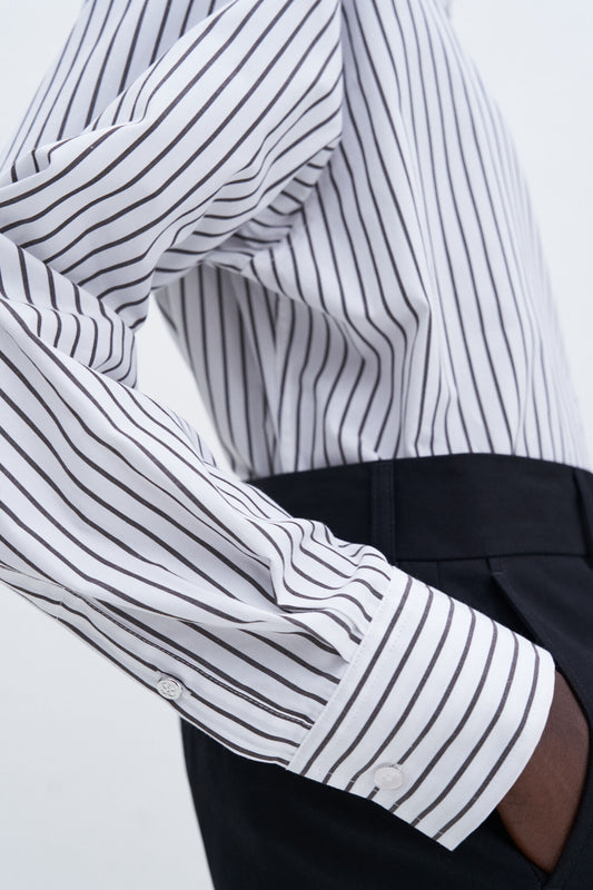 Classic brown stripe shirt