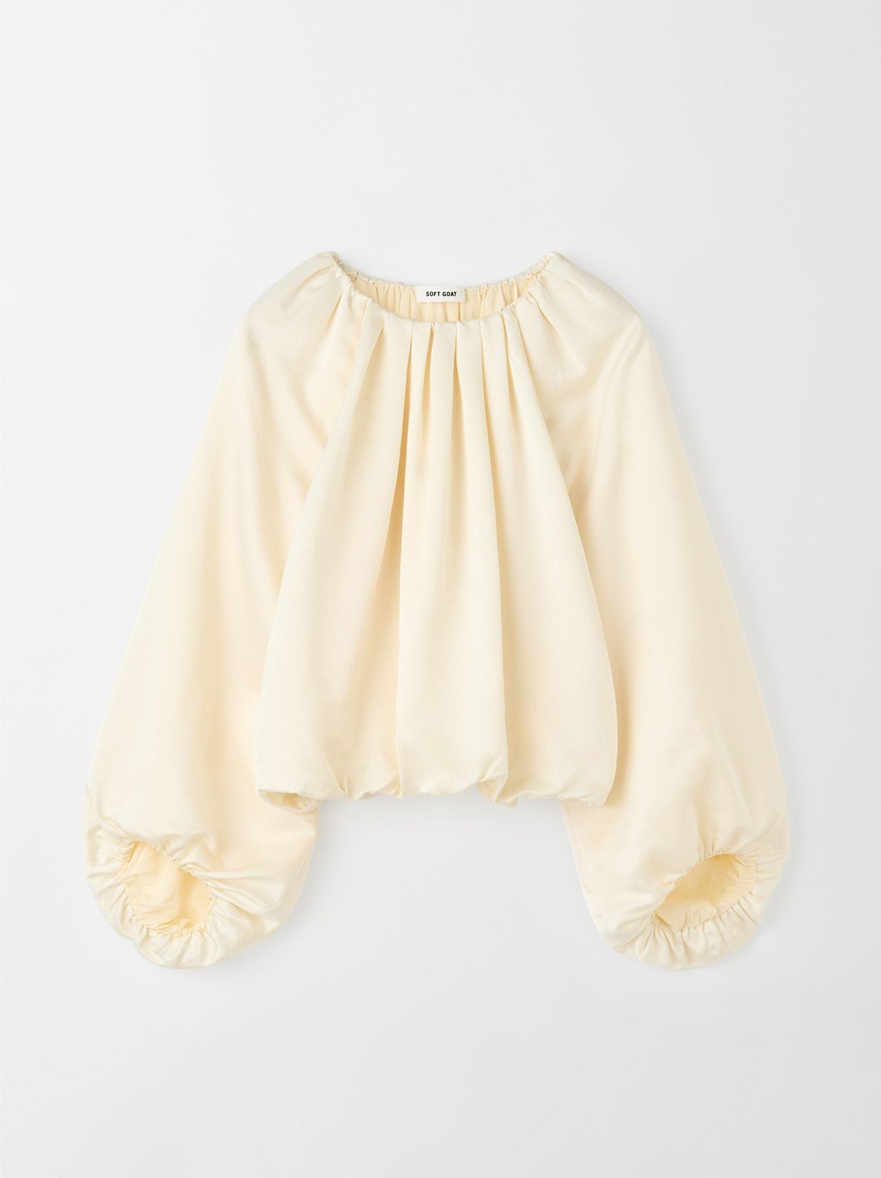 Silk blouse feather white