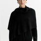 Knitted cashmere scarf black