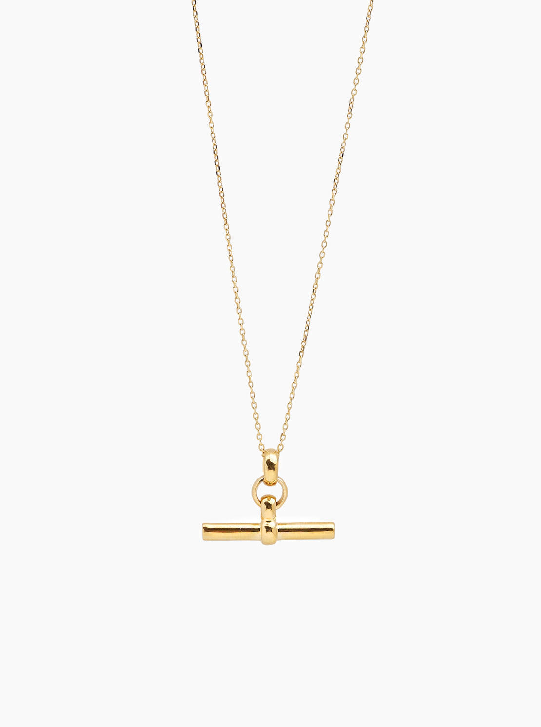 Smalls gold T bar on trace chain