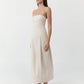 Canvas pleat cocoon dress - shell