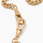 Slim gold curb clipt necklace