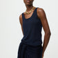 Featherlight singlet cashmere - navy